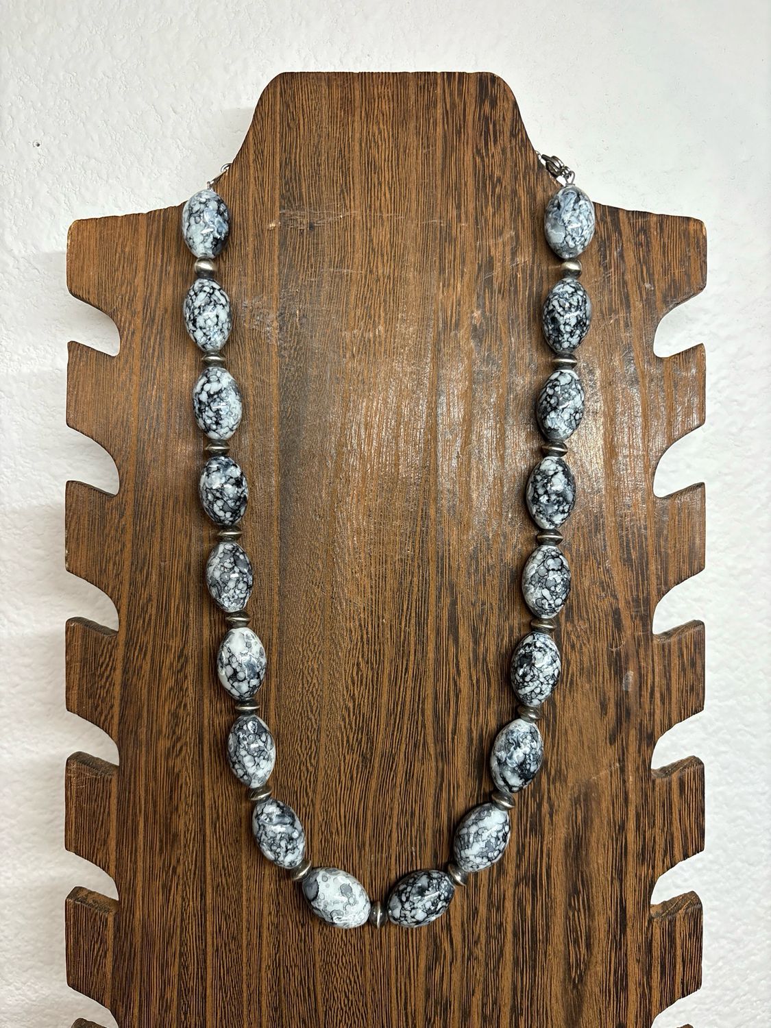 Snowflake Obsidian &amp; Navajo Pearls