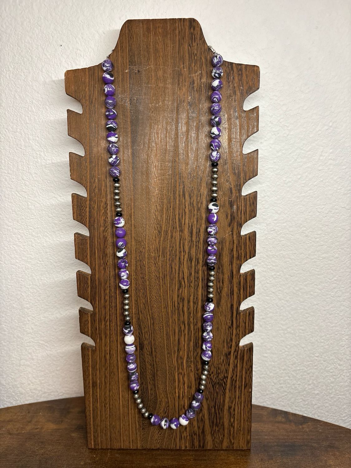Purple Swirl, Black Onyx &amp; Navajo Pearls