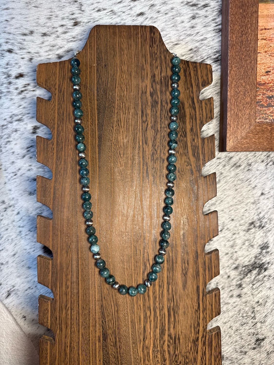 Apatite &amp; 8mm Navajo Pearls