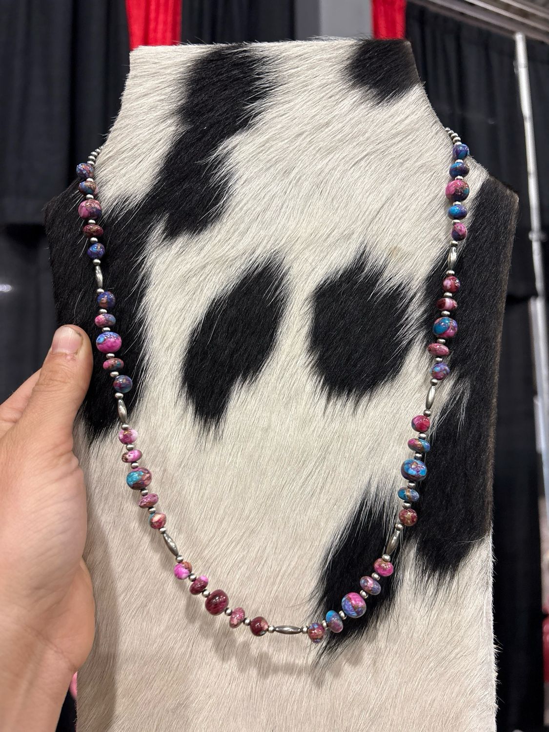Pink Dahlia &amp; Navajo Pearls