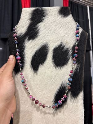 Pink Dahlia &amp; Navajo Pearls