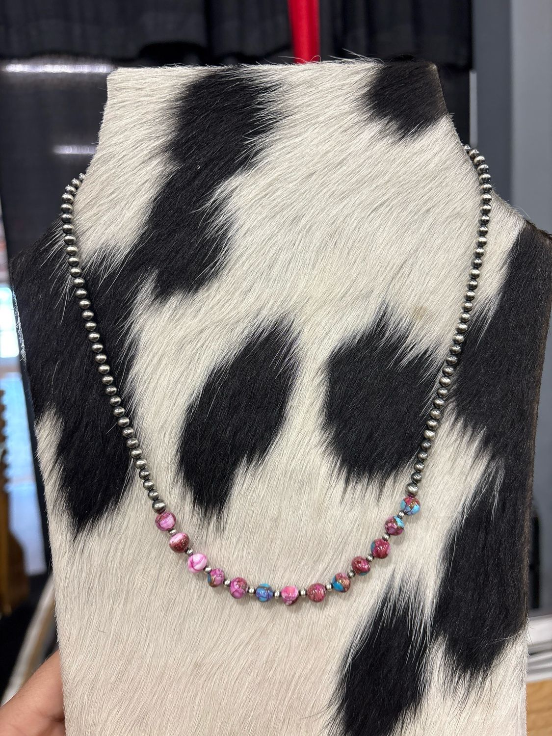 Pink Dahlia &amp; Navajo Pearls