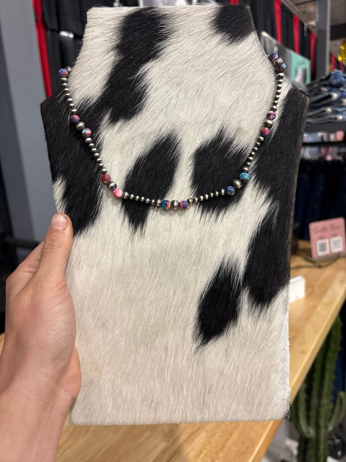 Pink Dahlia &amp; Navajo Pearls