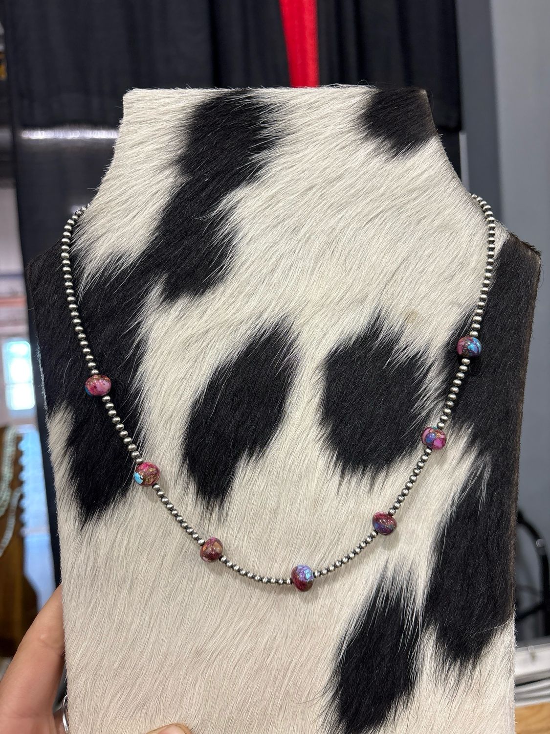 Pink Dahlia &amp; Navajo Pearls