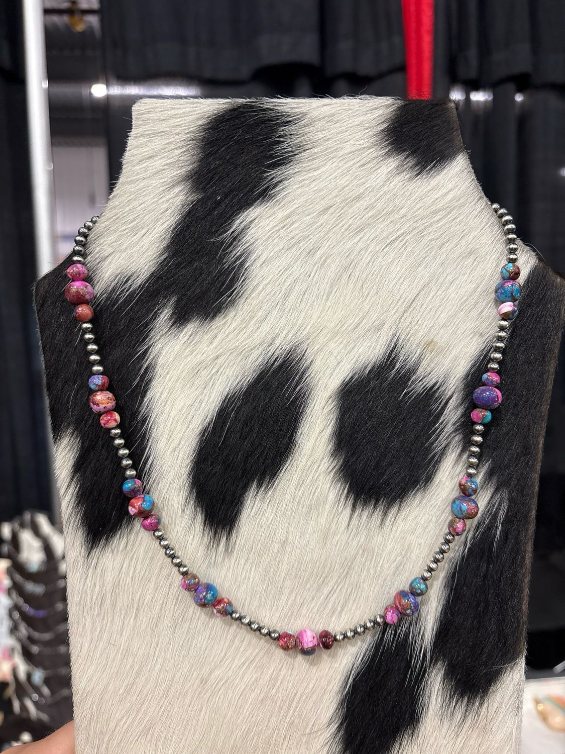 Pink Dahlia &amp; Navajo Pearls