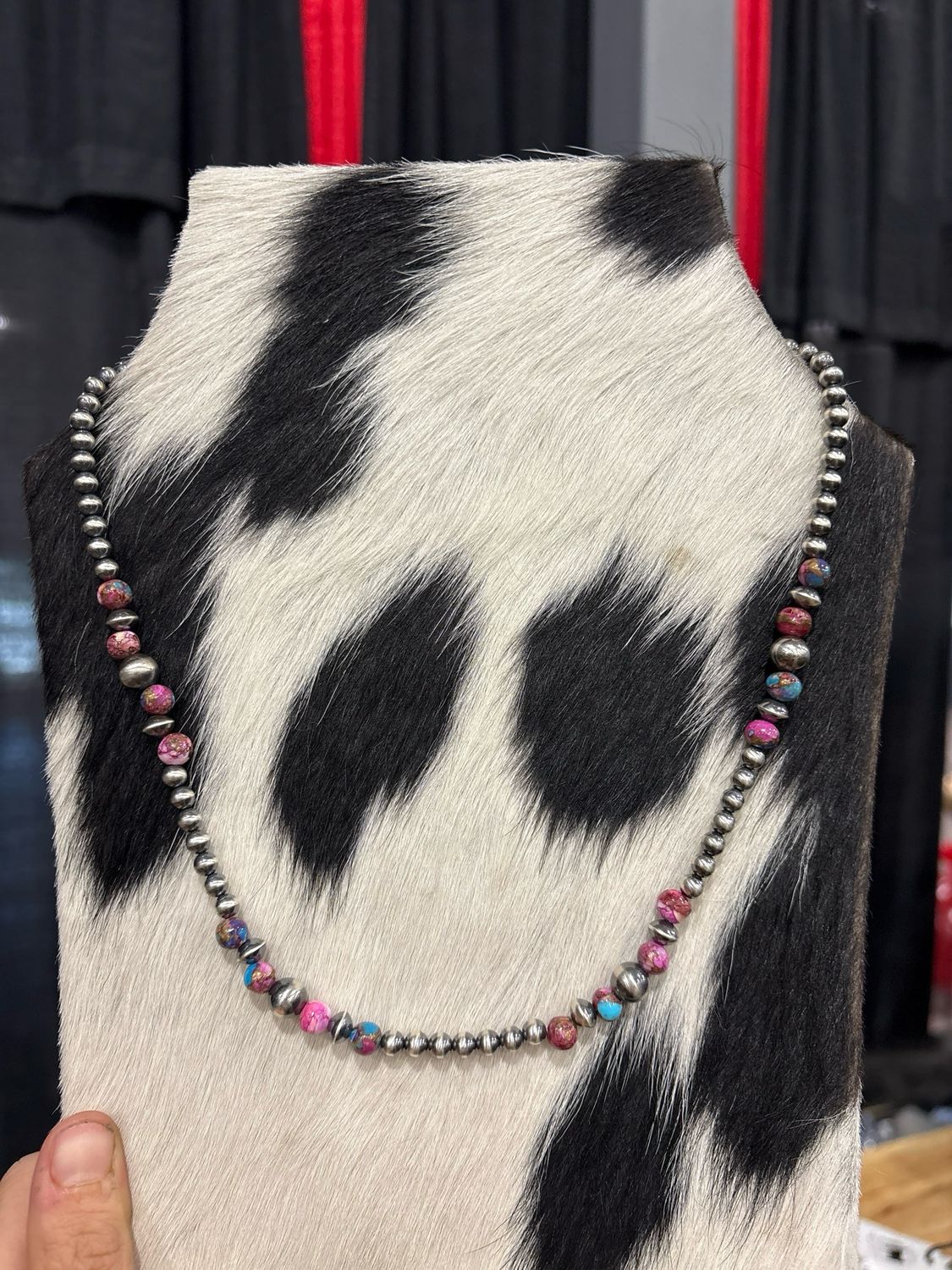 Pink Dahlia &amp; Navajo Pearls