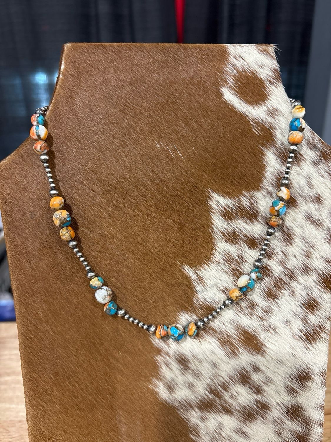 Spiny Oyster, Turquoise &amp; Navajo Pearls
