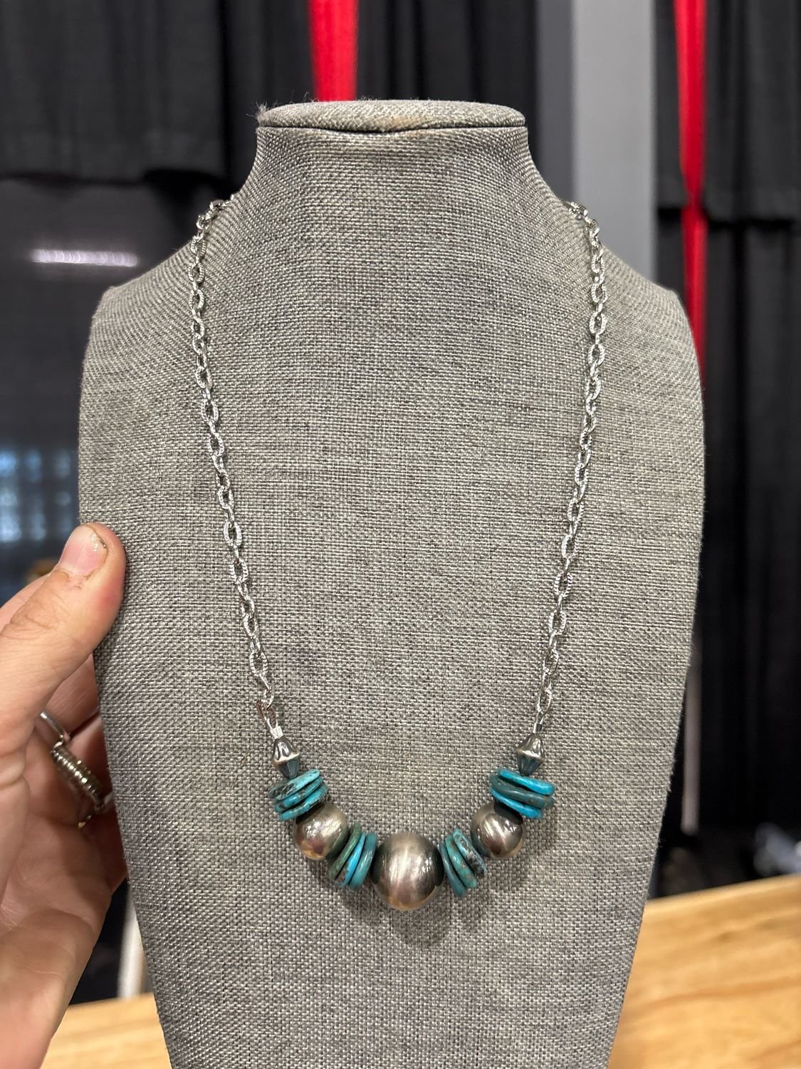 Turquoise &amp; Navajo Pearl Stacker