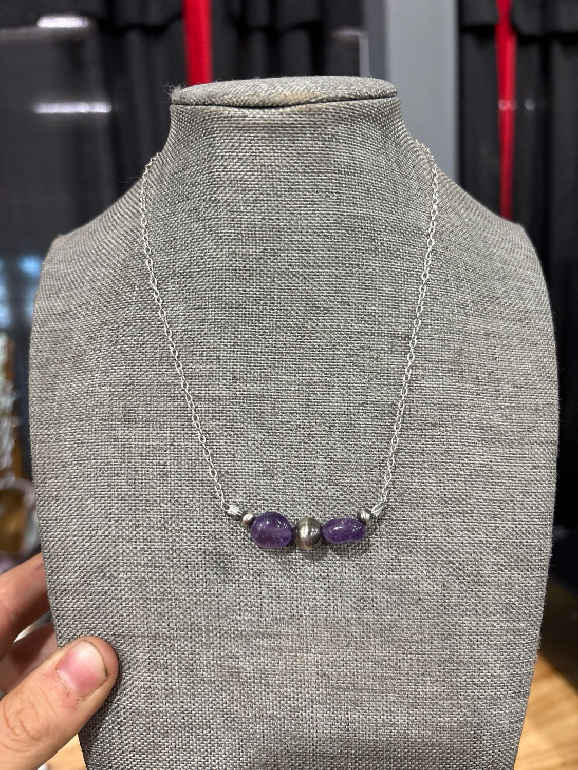 Amethyst &amp; Navajo Pearl Stacker