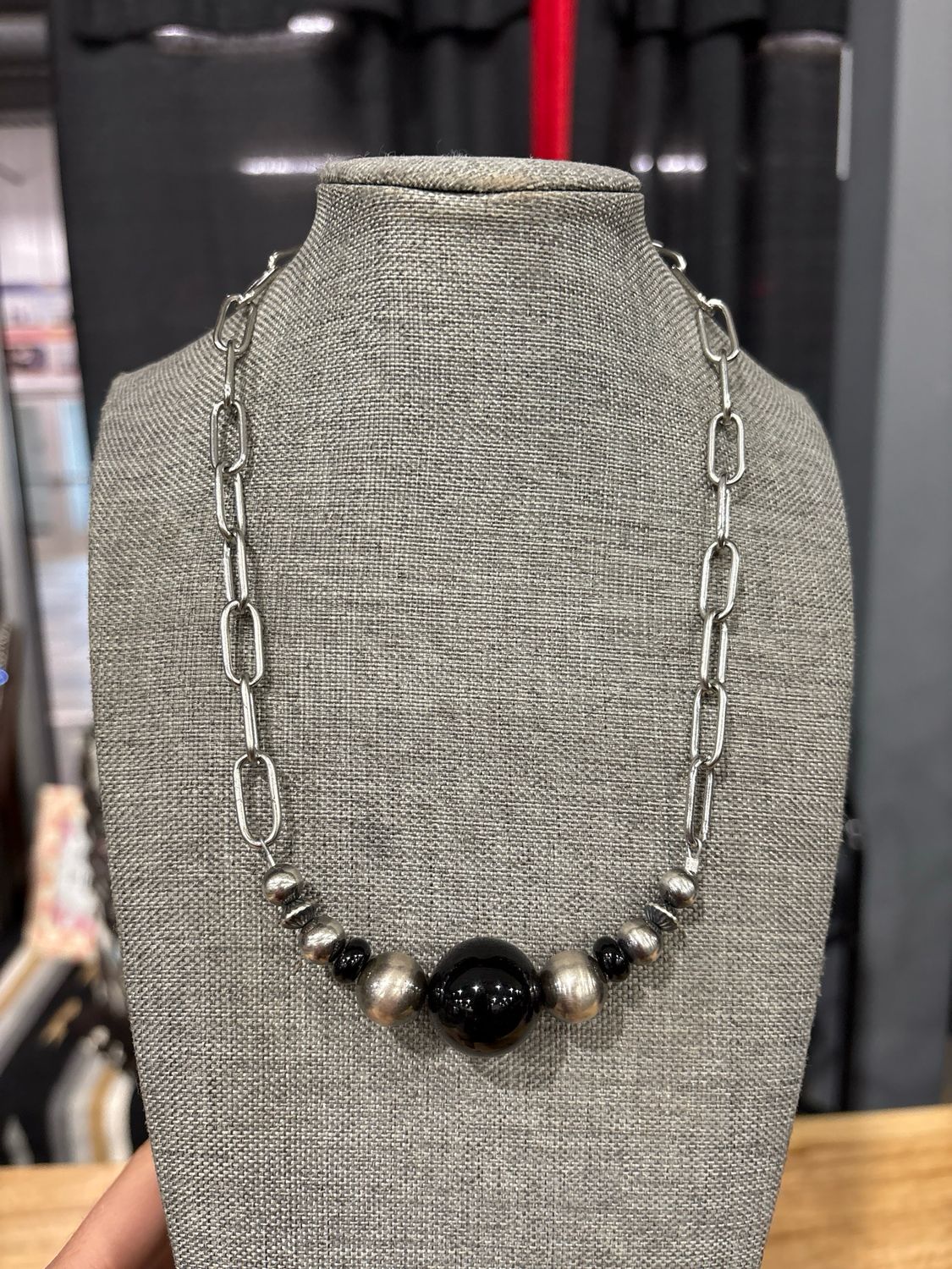 Black Onyx &amp; Navajo Pearl Stacker