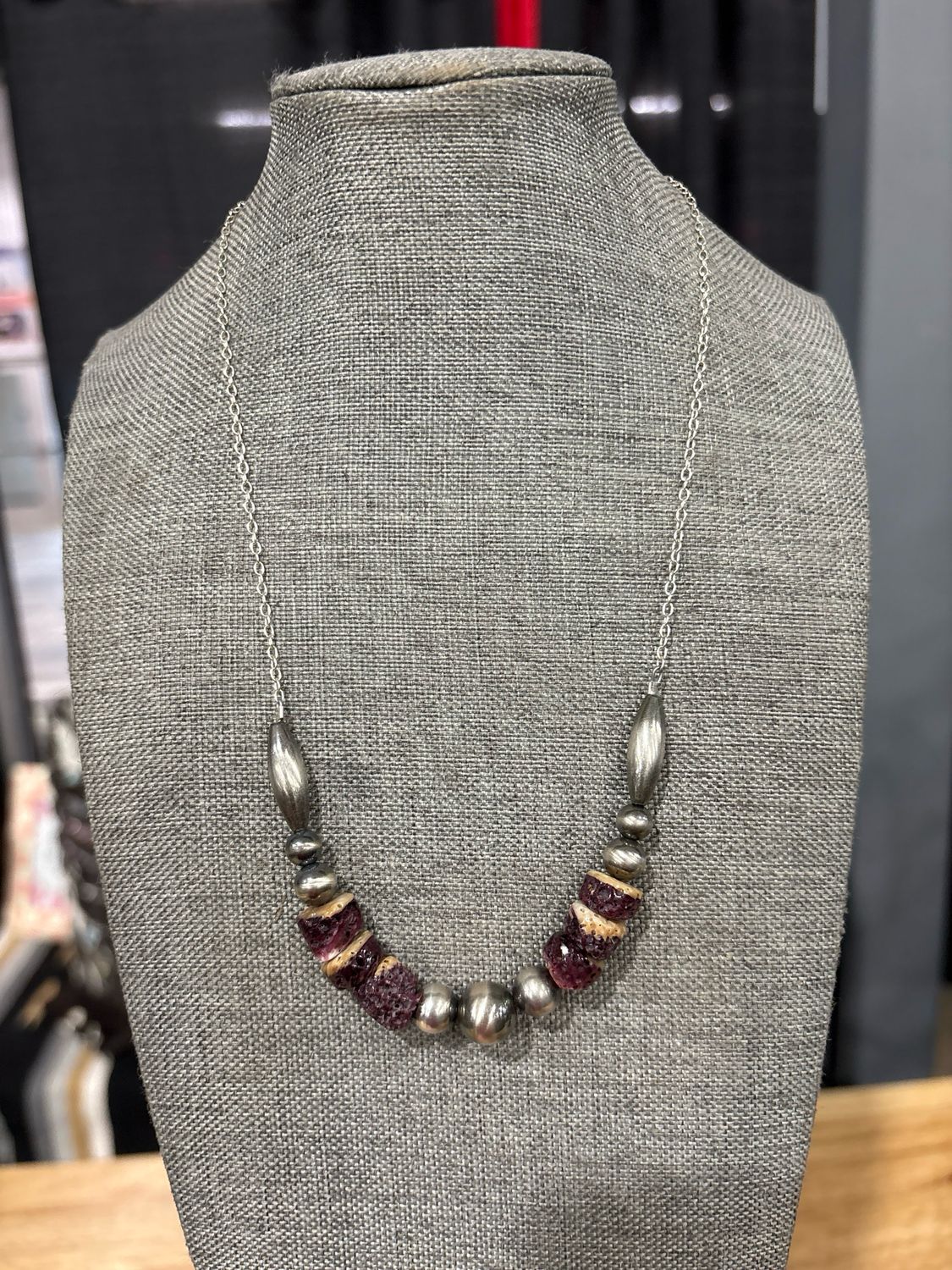 Purple Spiny Oyster &amp; Navajo Pearl Stacker