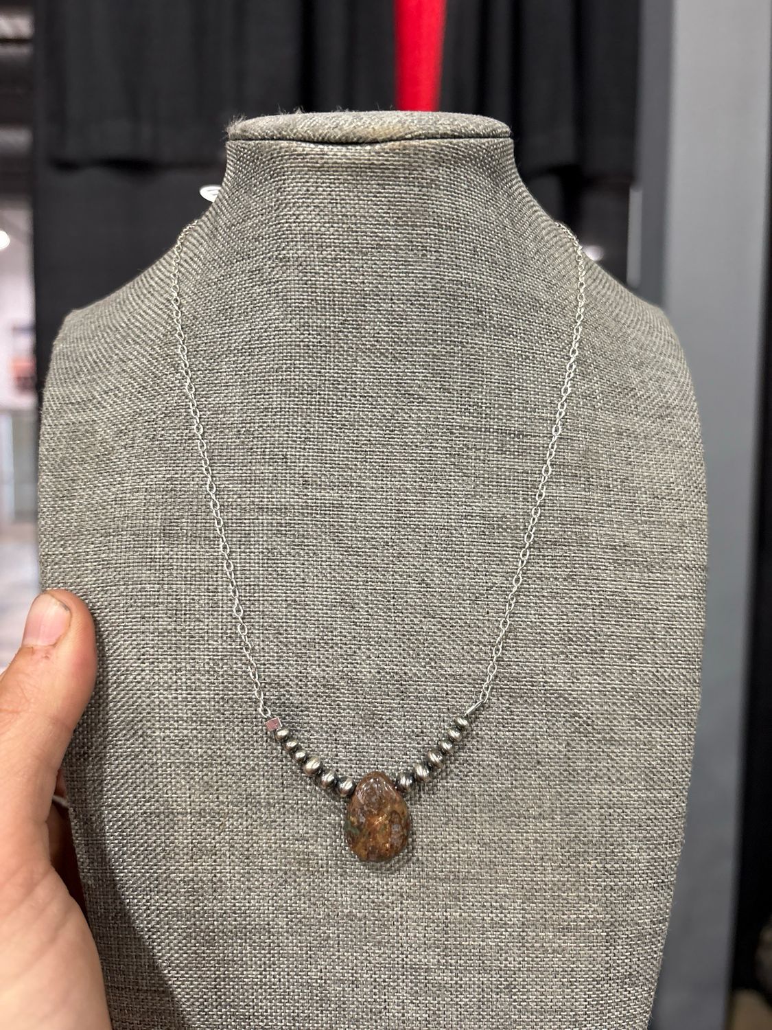 Fossil Coral Petal &amp; Navajo Pearl Stacker