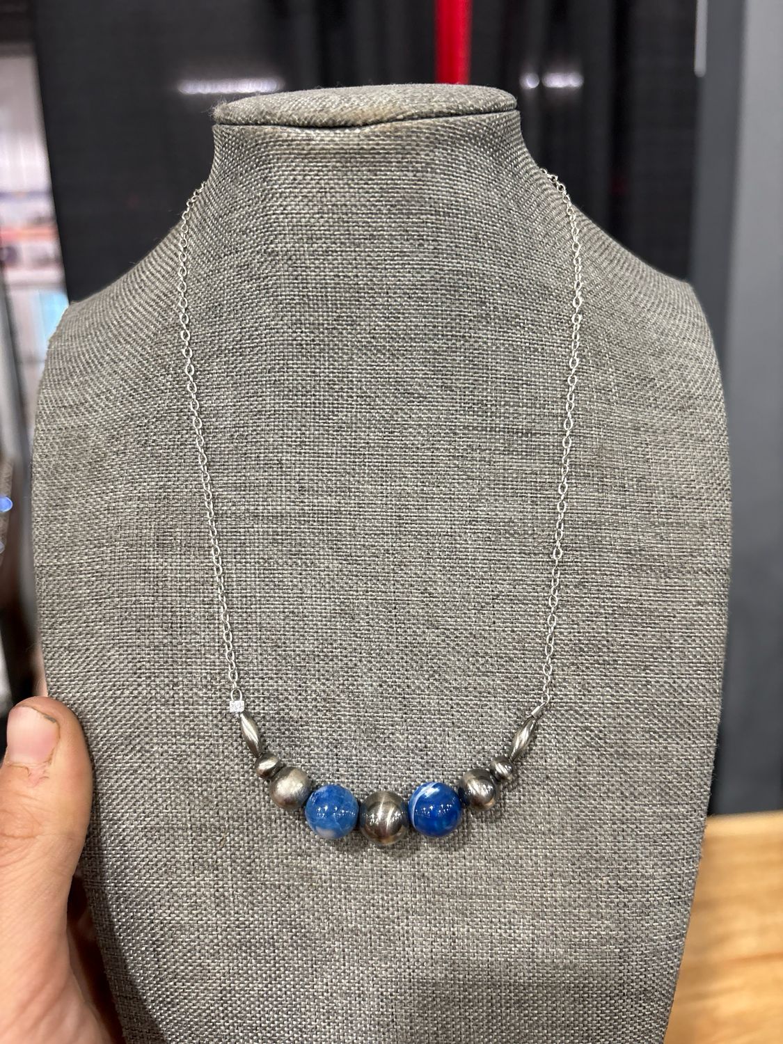 Blue Agate &amp; Navajo Pearl Stacker
