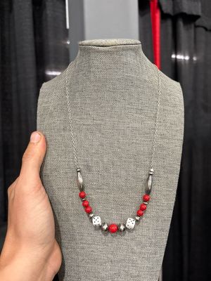 Dice, Red Glass &amp; Navajo Pearl Stacker