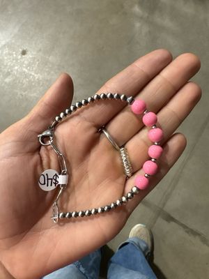 Pink Glass Bracelet