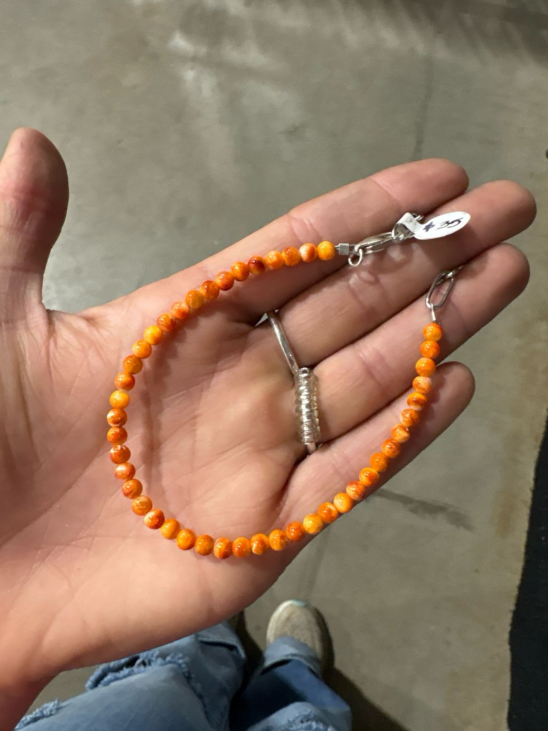 Orange Spiny Oyster Bracelet