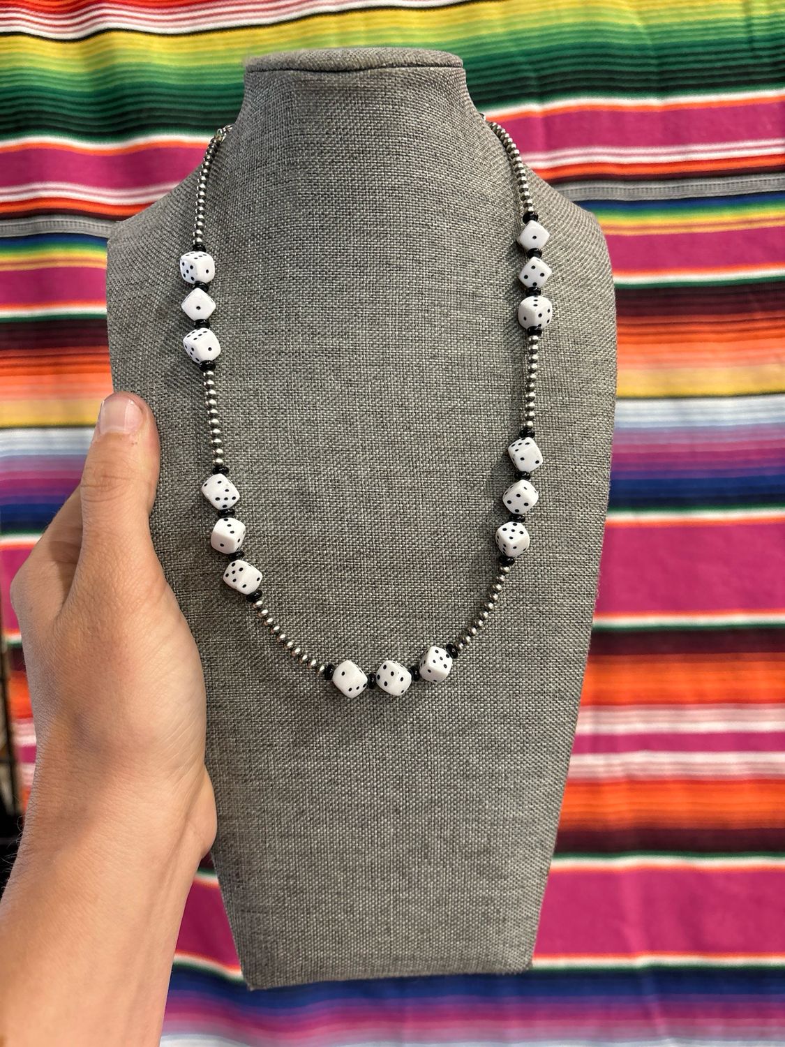Dice, Black Onyx &amp; Navajo Pearls