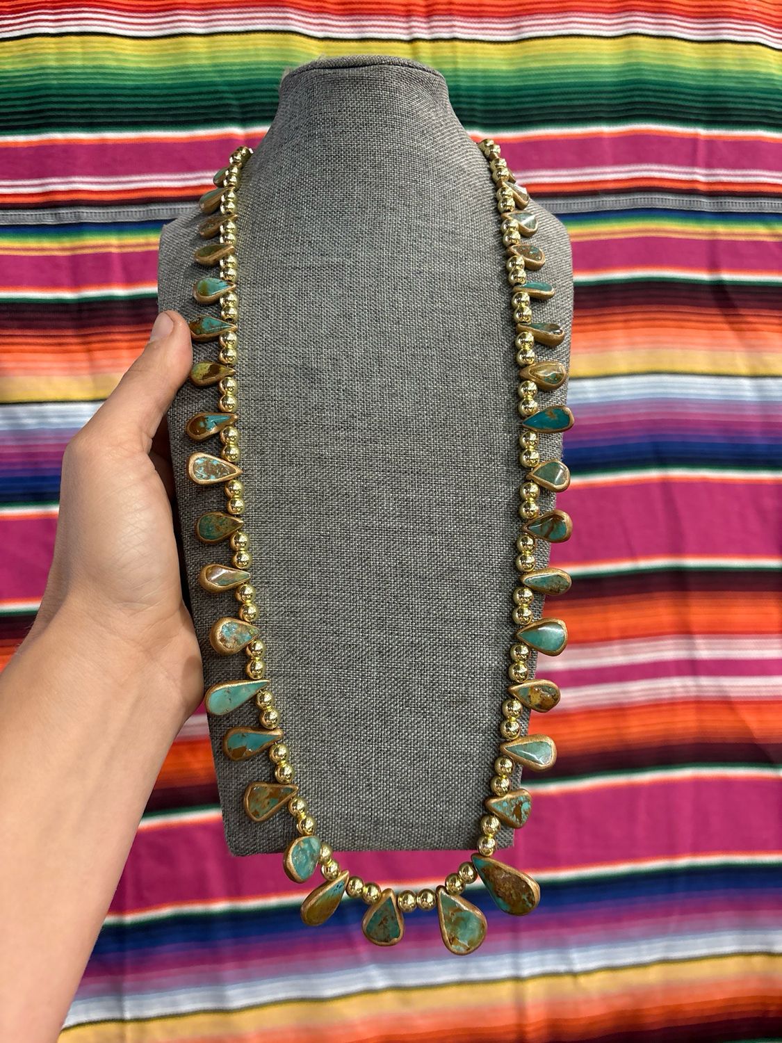 Turquoise &amp; Gold Hemitite