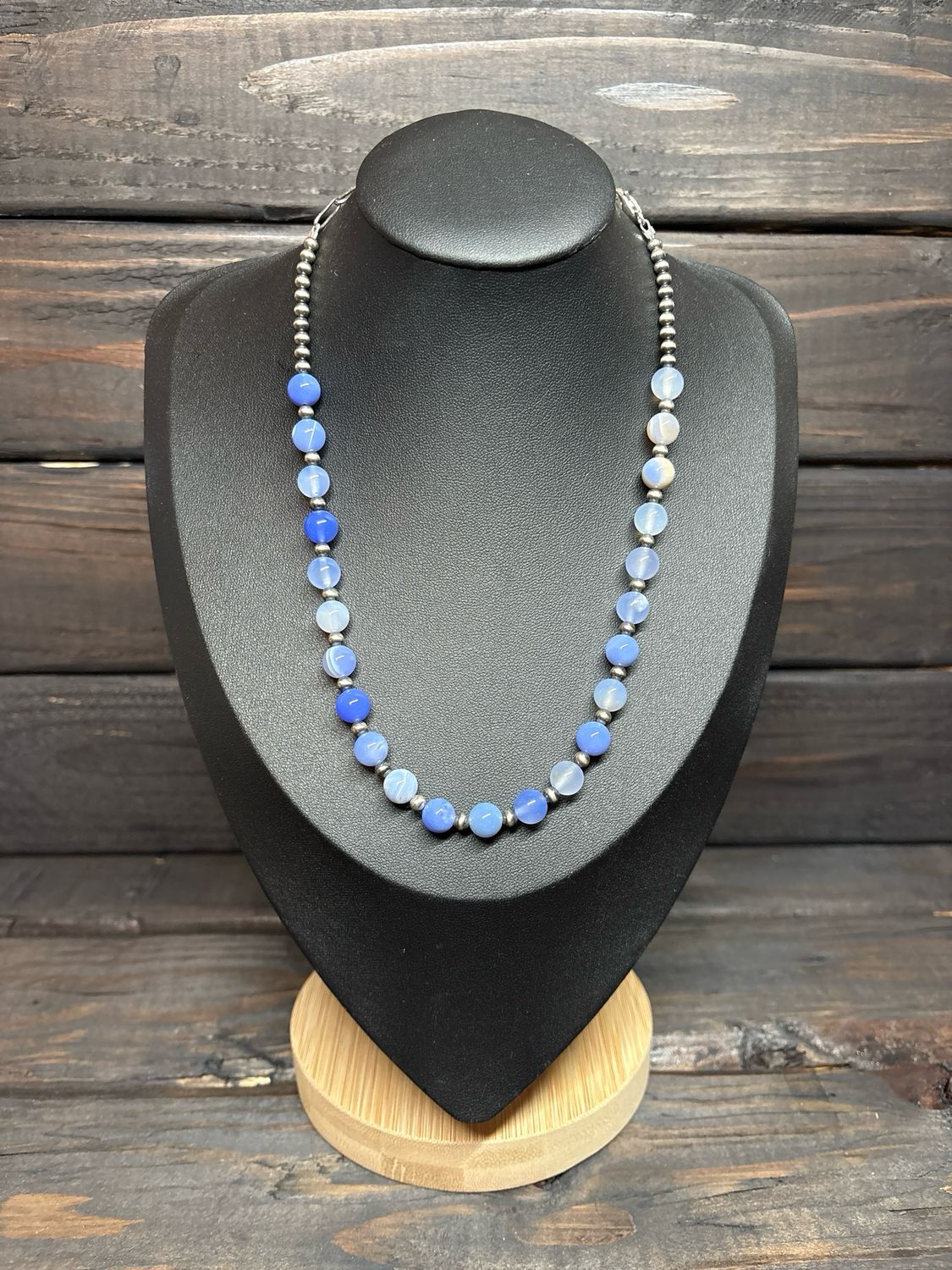 Blue Lace Agate &amp; Navajo Pearls