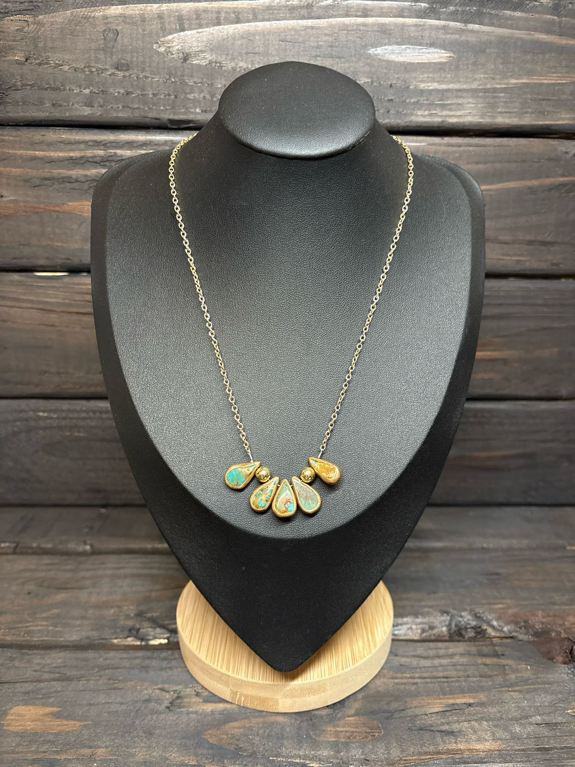 Hematite &amp; Turquoise Petal Stacker