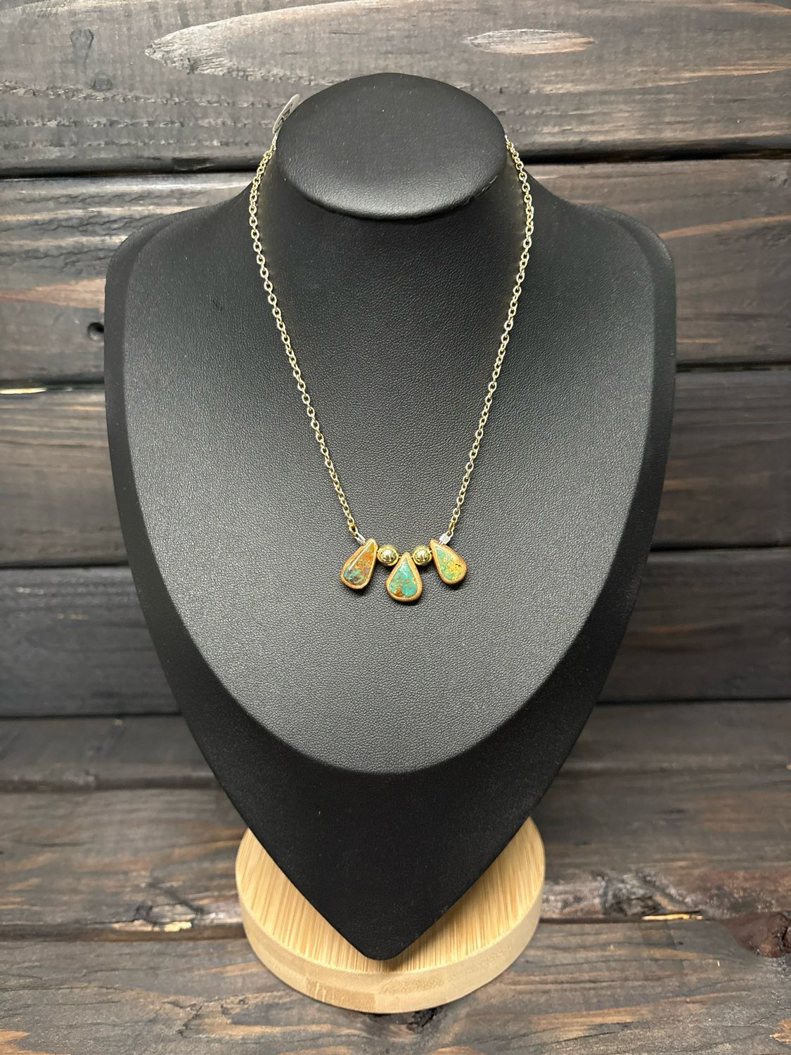 Gold Hematite &amp; Turquoise Petals