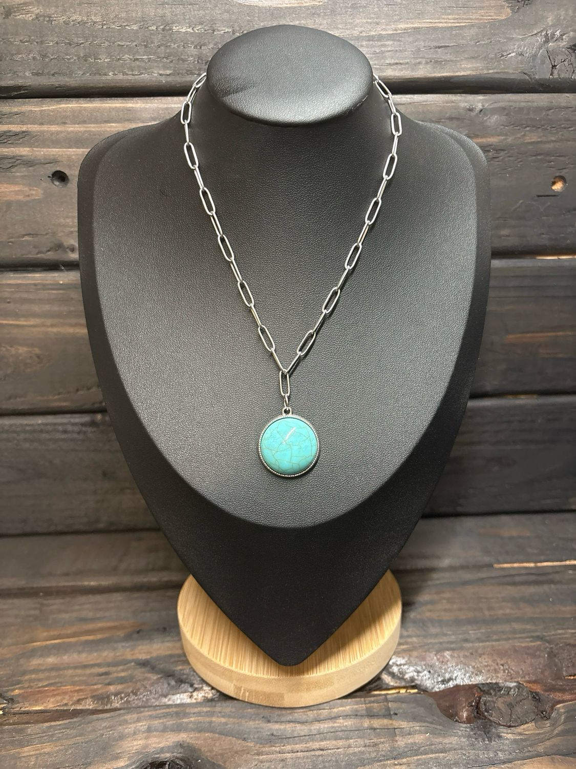 Large Faux Turquoise Charm