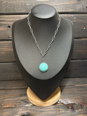 Large Faux Turquoise Charm
