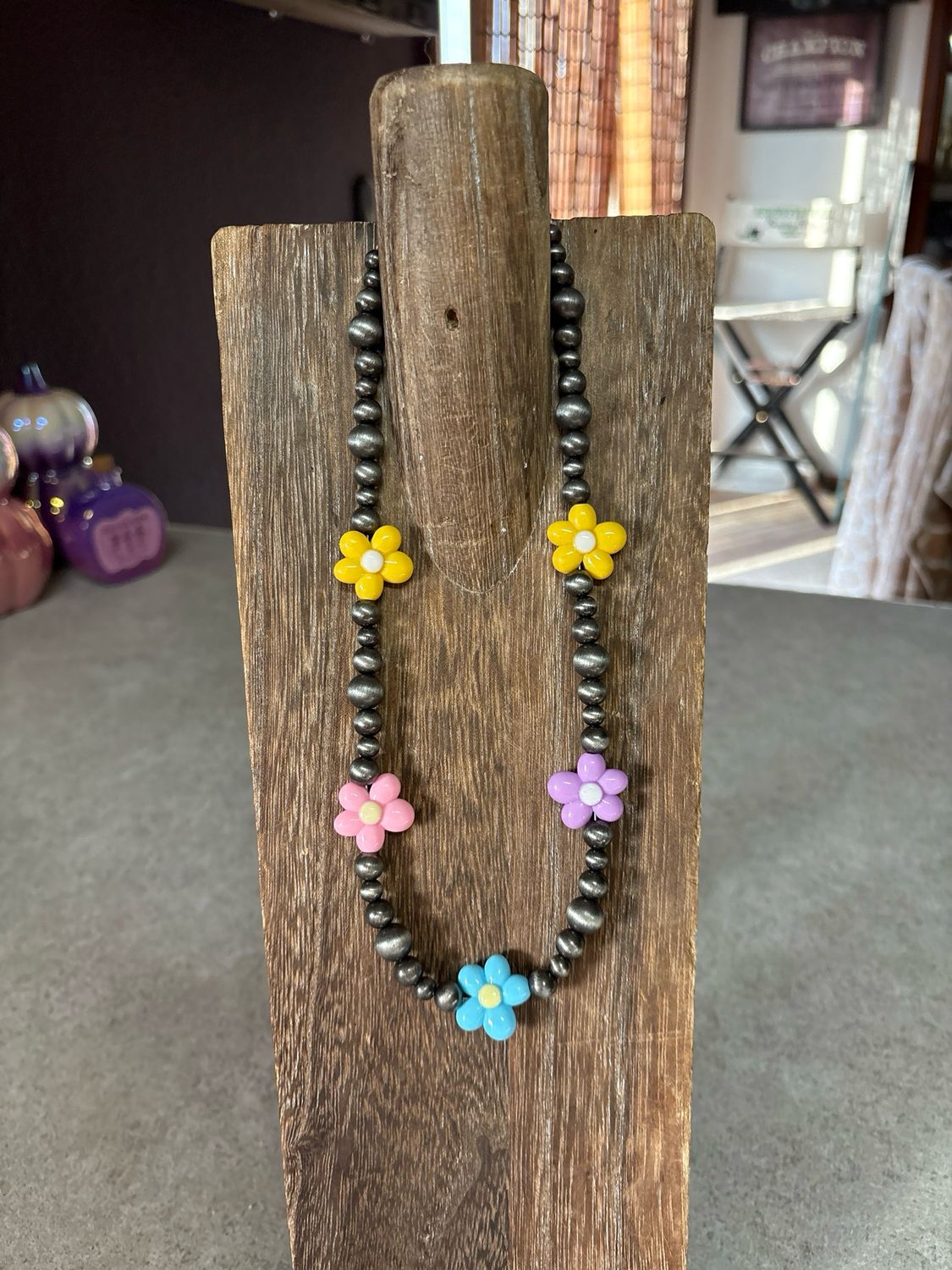Faux Navajo Pearls &amp; Flowers