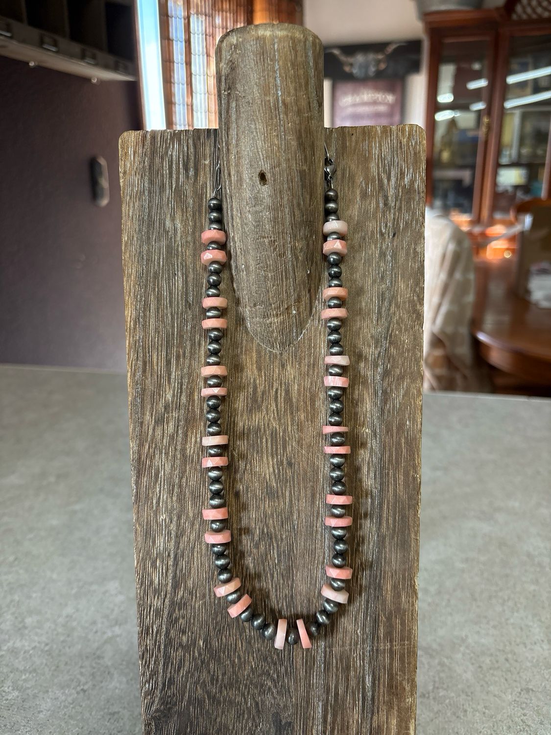 Coral &amp; Faux Navajo Pearls