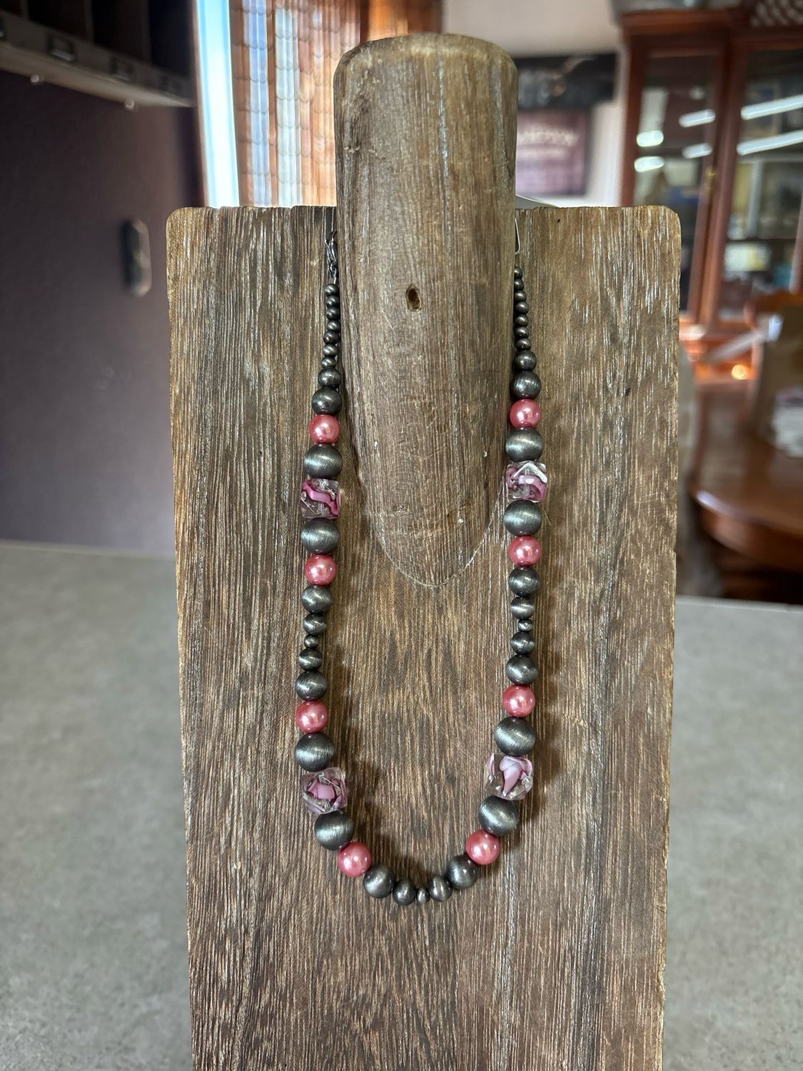 Faux Navajo Pearls &amp; Pink Beads
