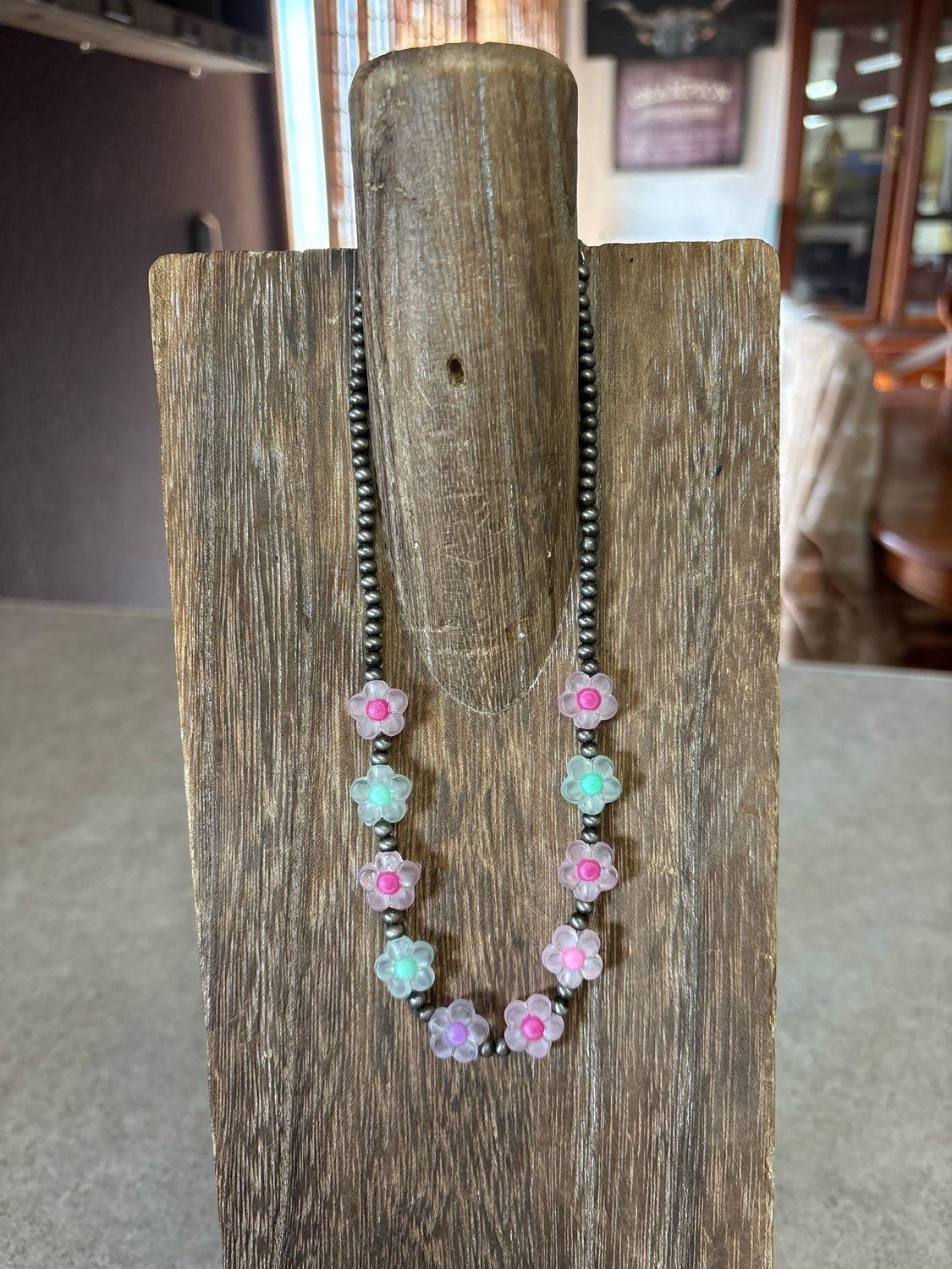 Faux Navajo Pearls &amp; Flowers