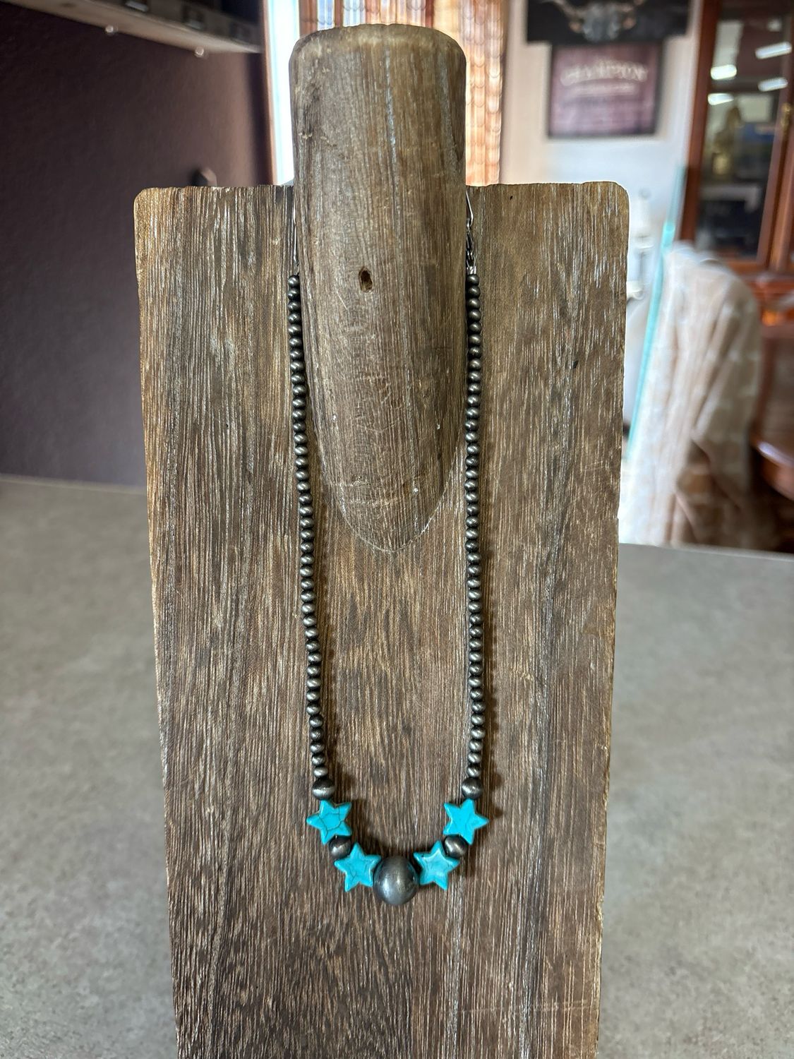 Faux Navajo Pearls &amp; Turquoise Stars