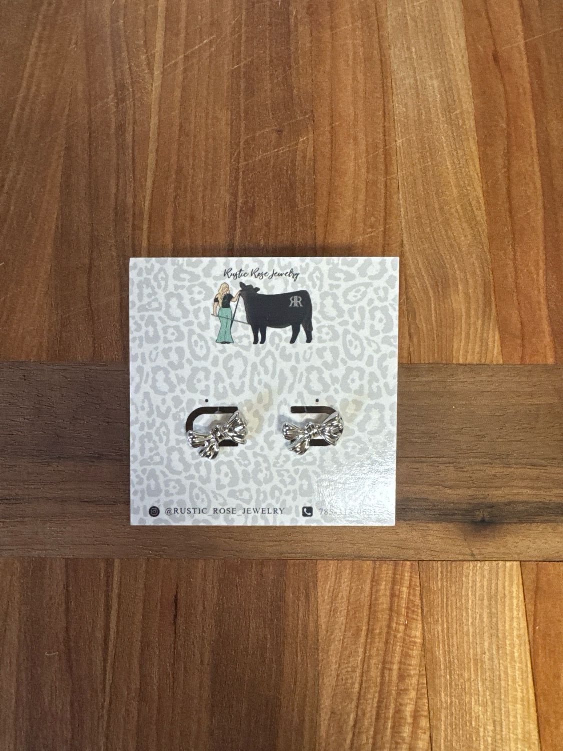 Silver Plated Bow Studs