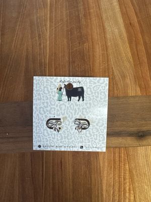 Silver Plated Bow Studs