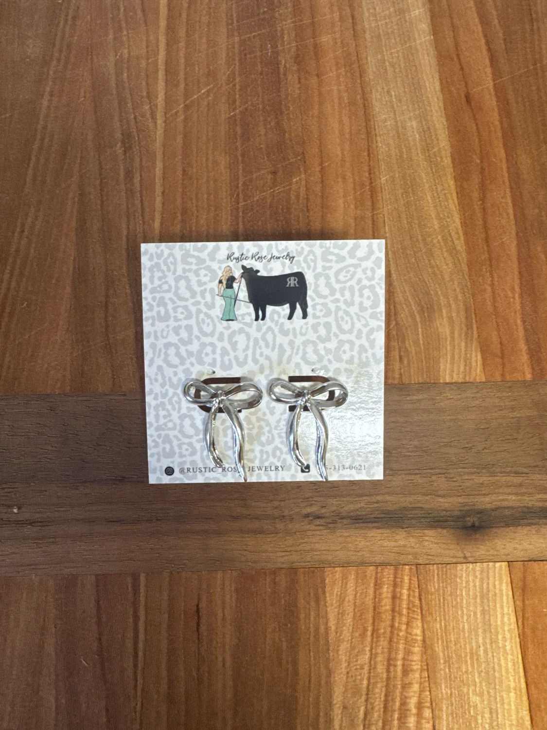 Silver Plated Bow Studs