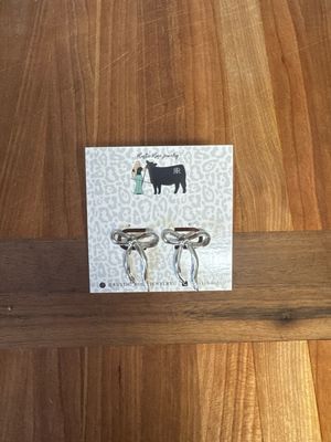 Silver Plated Bow Studs