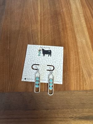 Faux Turquoise Drop Earrings