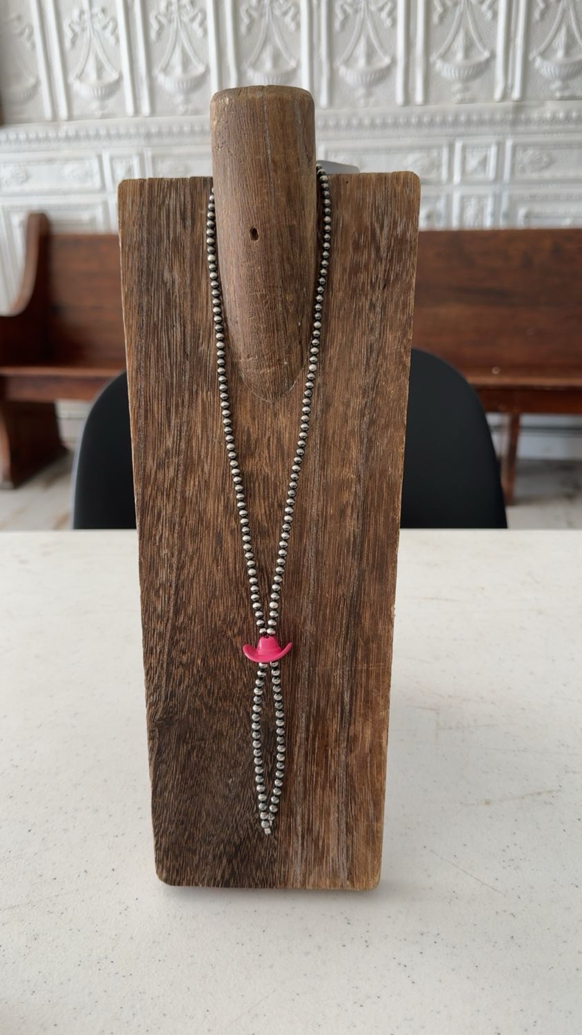 Cowboy Hat Navajo Pearl Lariat