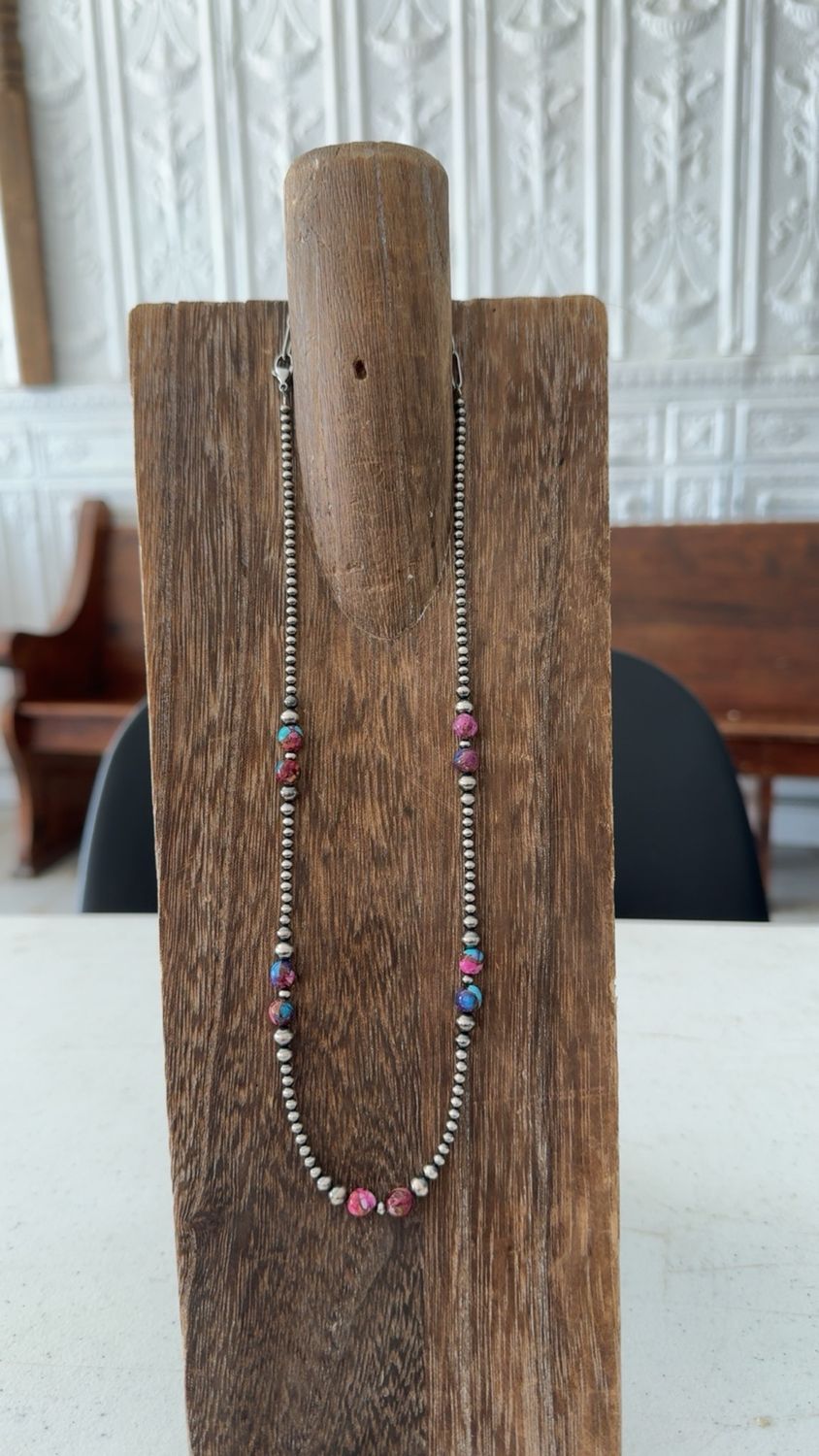 Navajo Pearls &amp; Pink Dahlia