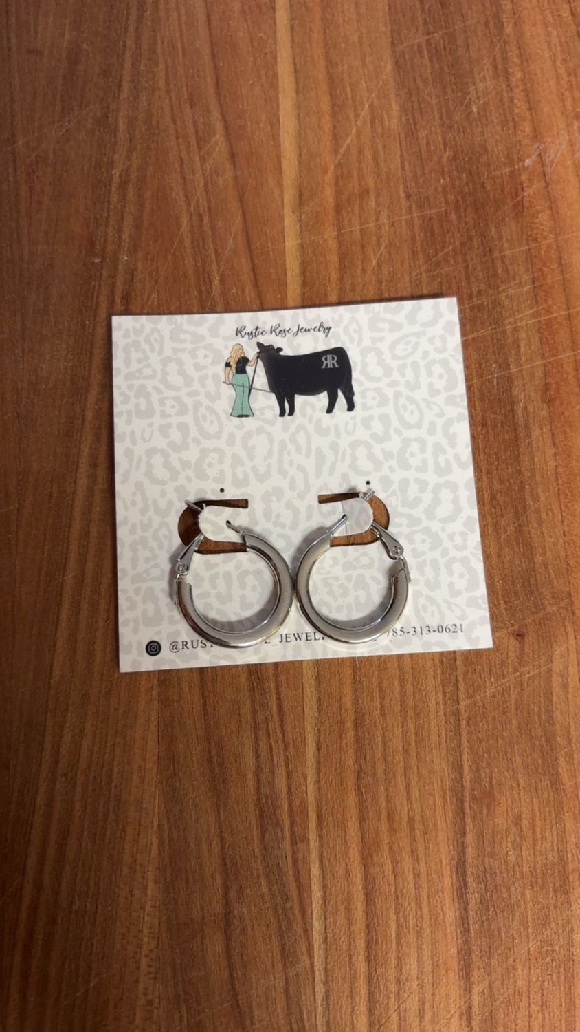 Silver Plated Hoops