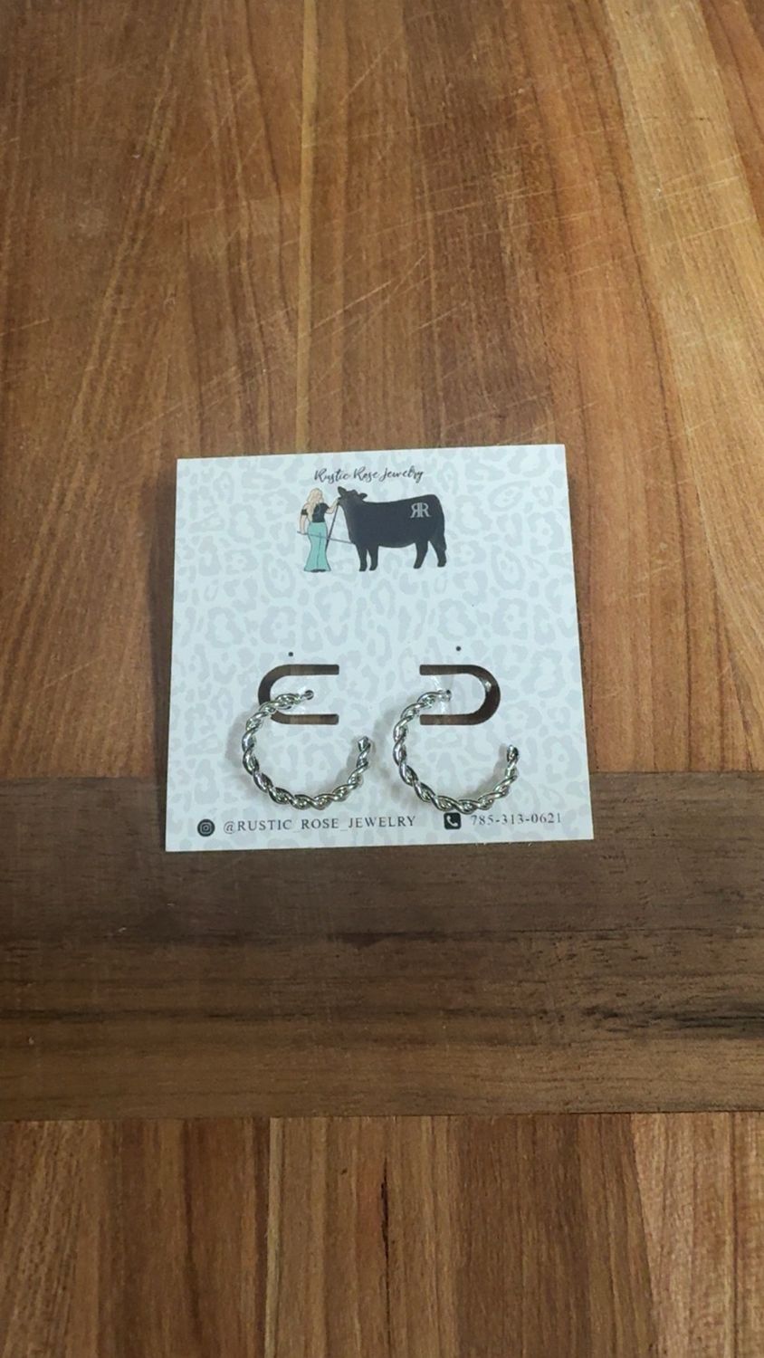 Silver Plated Rope Hoops