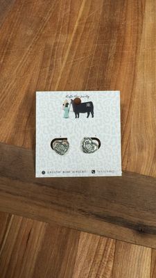 Silver Plated Heart Studs