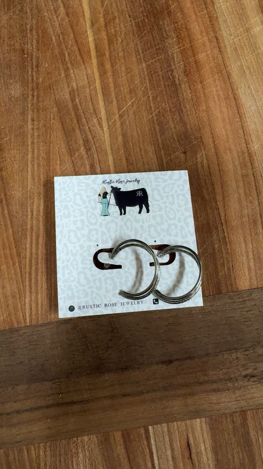 Silver Plated Double Hoops