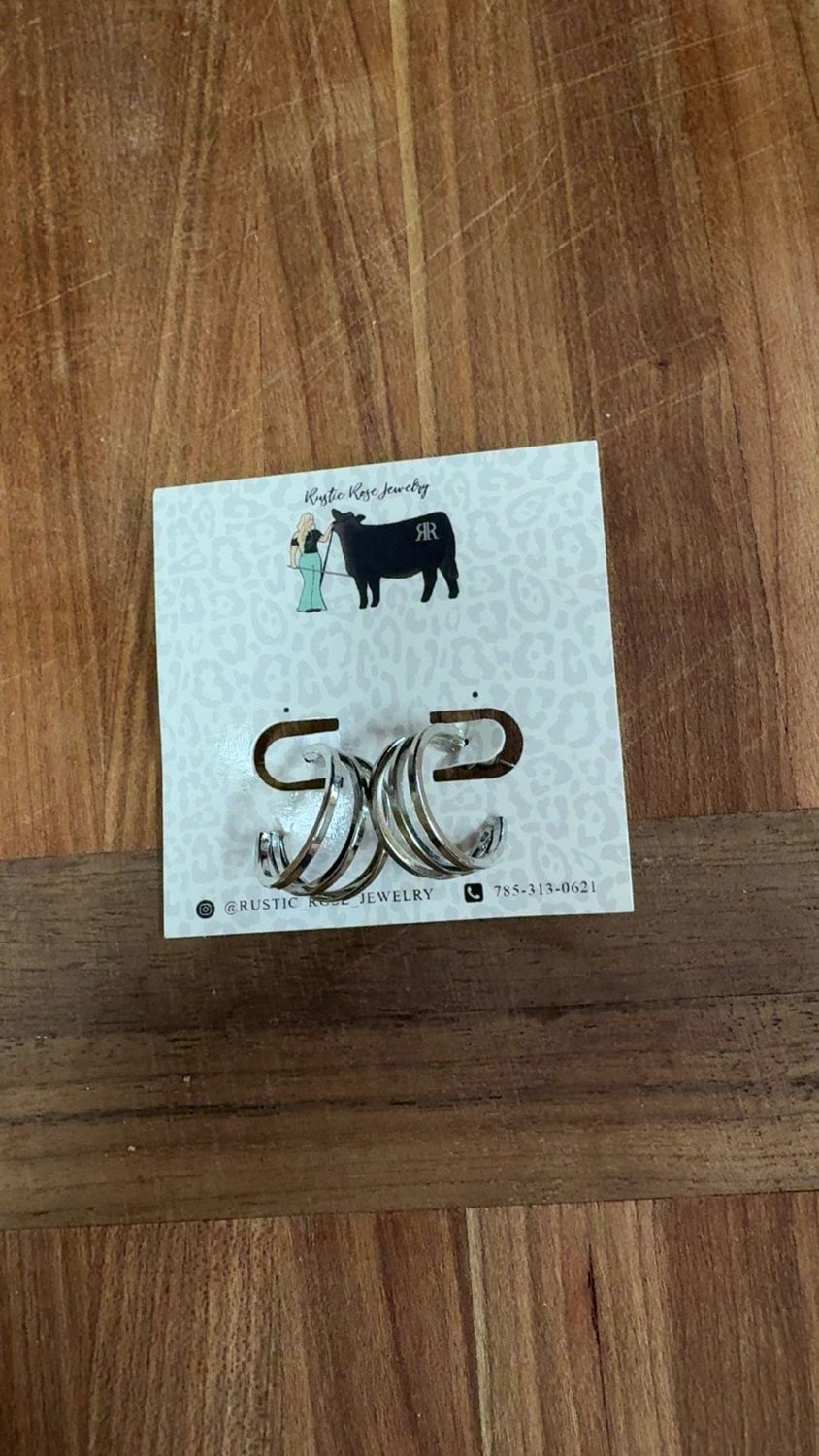 Silver Plated Triple Hoops