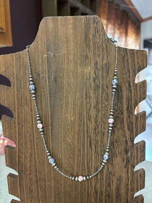Pink/blue China &amp; Navajo Pearls