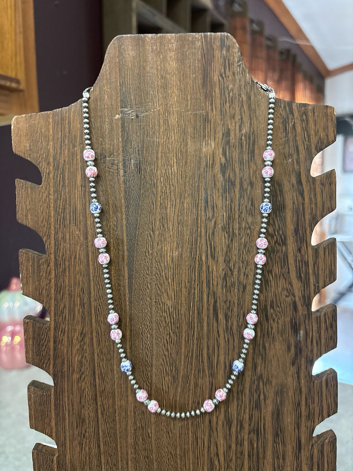 Pink/blue China &amp; Navajo Pearls