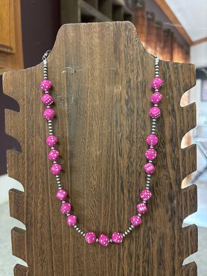 Magenta Dice &amp; Navajo Pearls