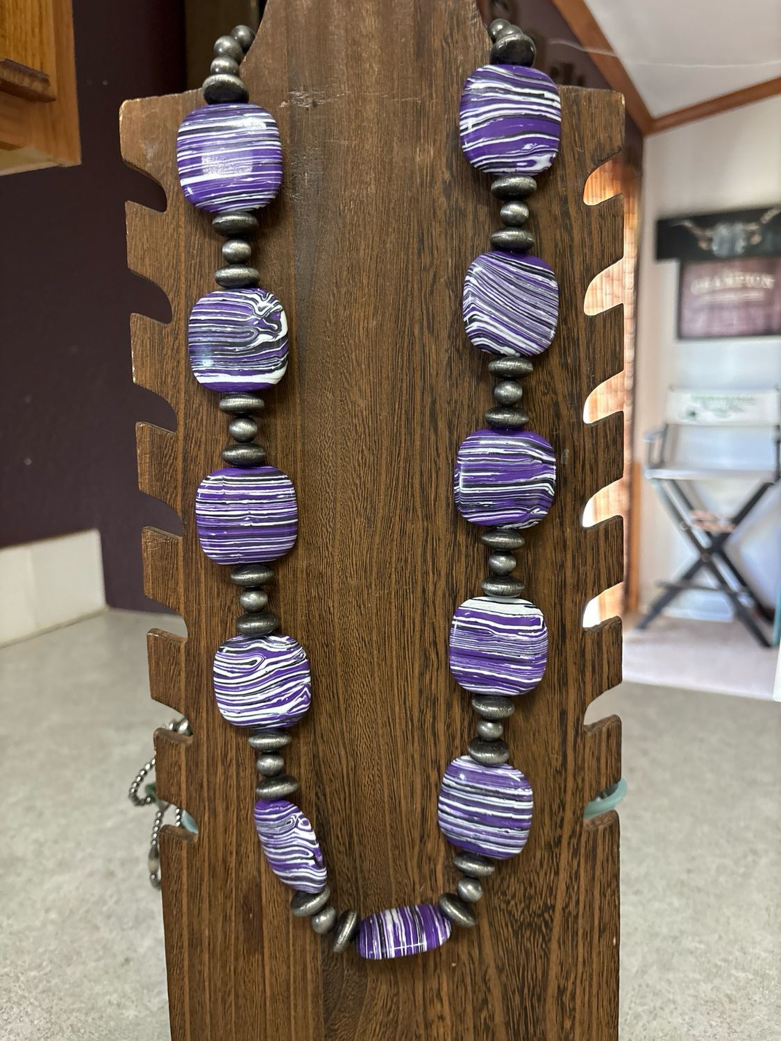 Faux Navajo Pearls &amp; Purple Matrix
