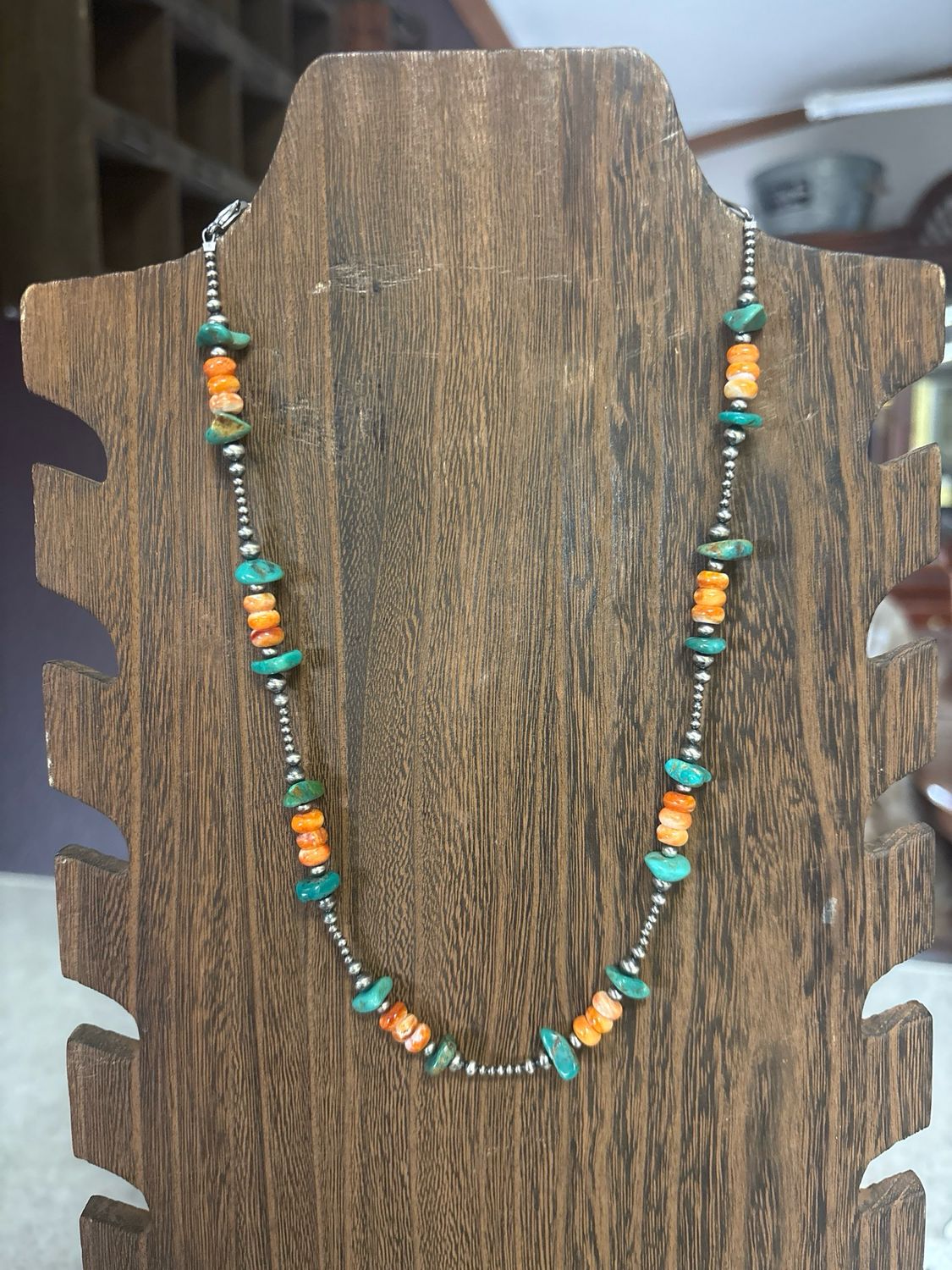 Turquoise, Spiny Oyster &amp; Navajo Pearls