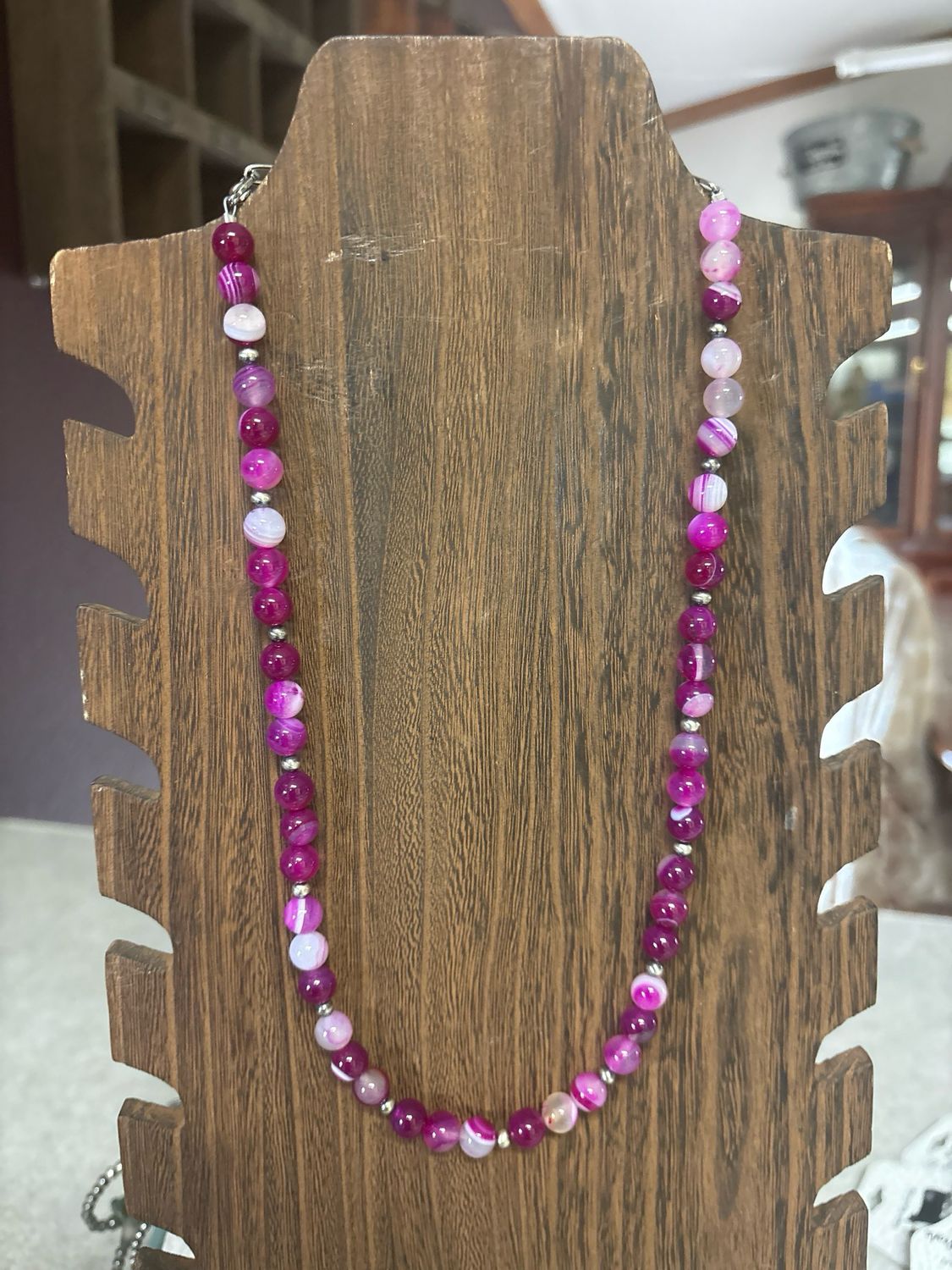 Dyed Agate &amp; Navajo Pearls